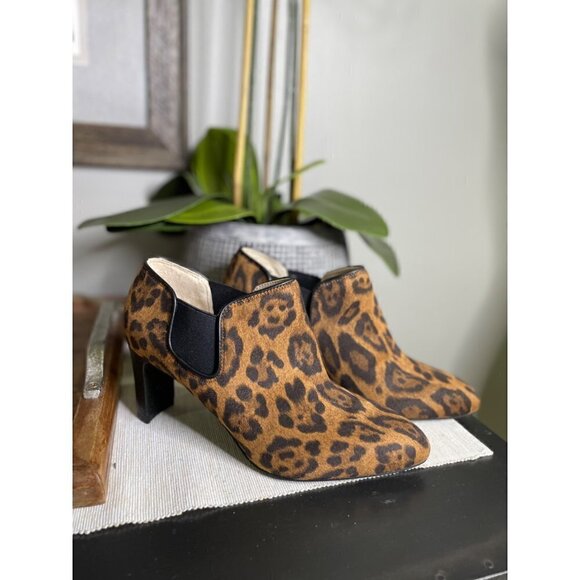 Lifestride Slip-On Booties Gilmore Leopard Women's Size 7W - Picture 7 of 13